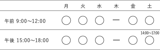 診療時間イメージ